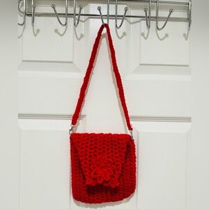 Handmade Red Crochet Purse